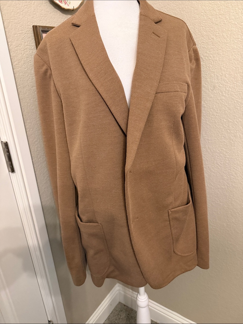 Men's Knit Sport Coat in Camel